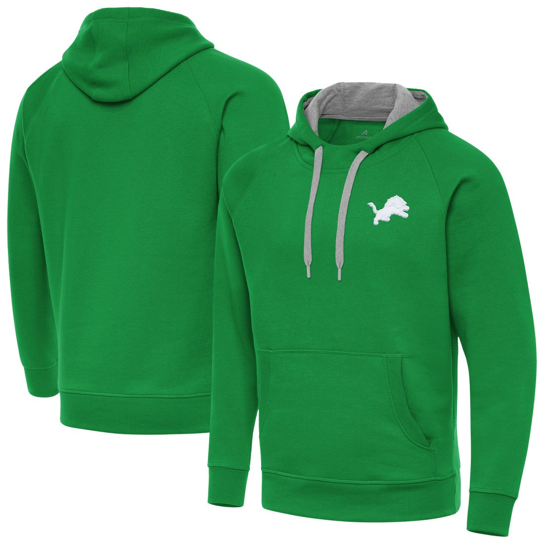 Detroit Lions Antigua St. Patrick's Day Victory Pullover Hoodie Kelly Green - NFL