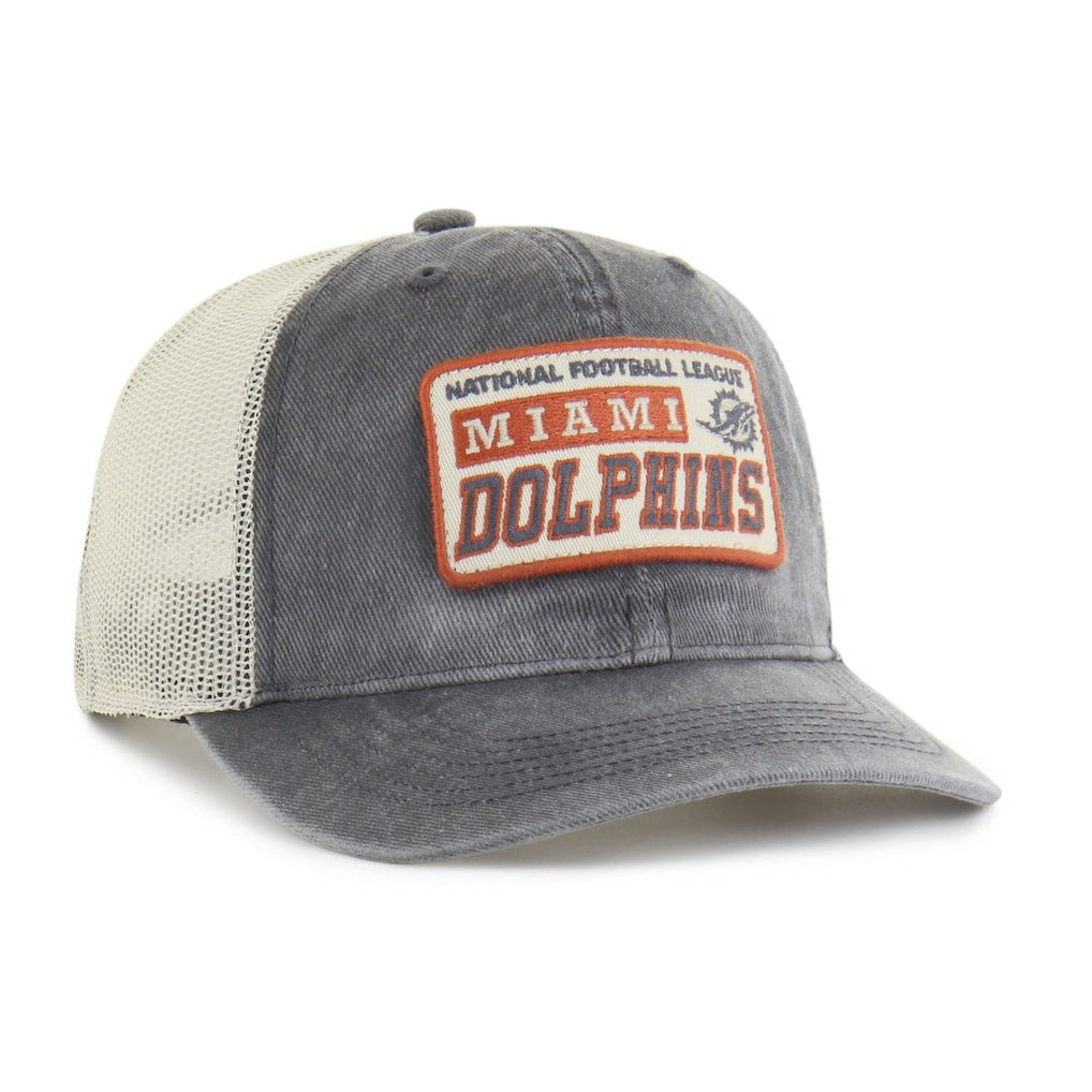 Miami Dolphins '47 Canteen Relaxed Trucker Adjustable Hat Charcoal - 47 brand