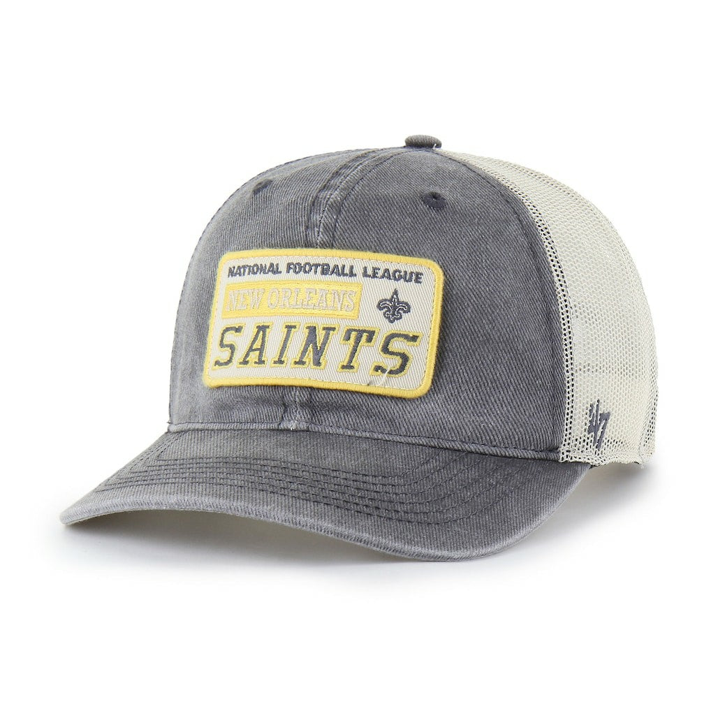 New Orleans Saints '47 Canteen Relaxed Trucker Adjustable Hat Charcoal - 47 brand