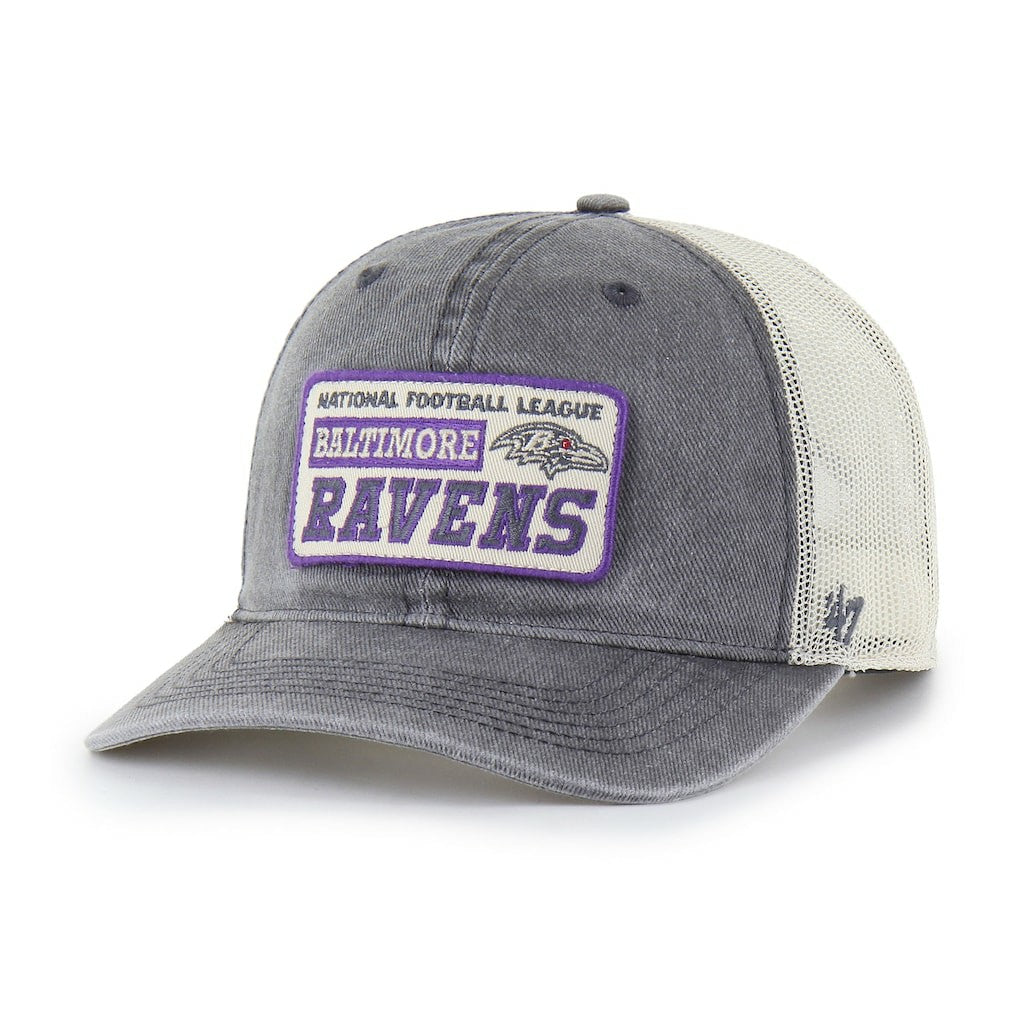 Baltimore Ravens '47 Canteen Relaxed Trucker Adjustable Hat Charcoal - 47 brand