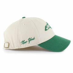 New York Jets '47 Fairfield MVP Throwback Adjustable Hat Cream/Kelly Green - 47 brand