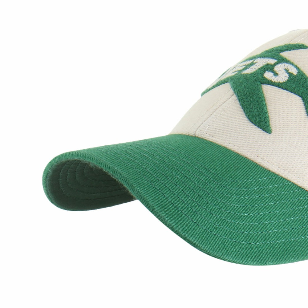 New York Jets '47 Fairfield MVP Throwback Adjustable Hat Cream/Kelly Green - 47 brand
