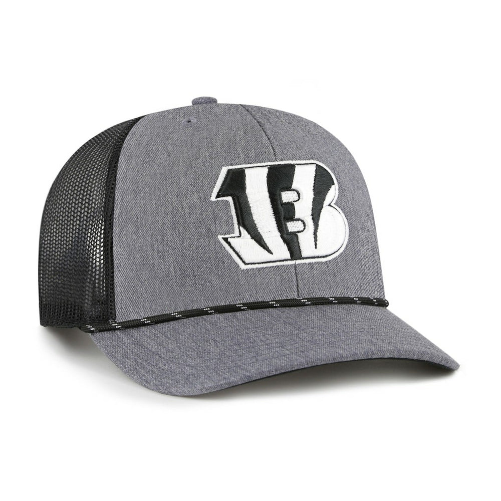 Cincinnati Bengals '47 Carbon Rope Trucker Adjustable Hat Heather Charcoal - 47 brand