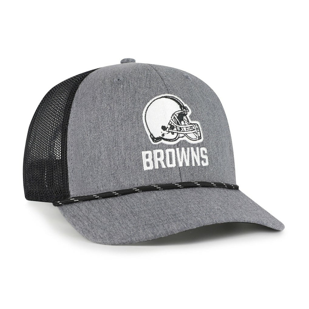 Cleveland Browns '47 Carbon Rope Trucker Adjustable Hat Heather Charcoal - 47 brand