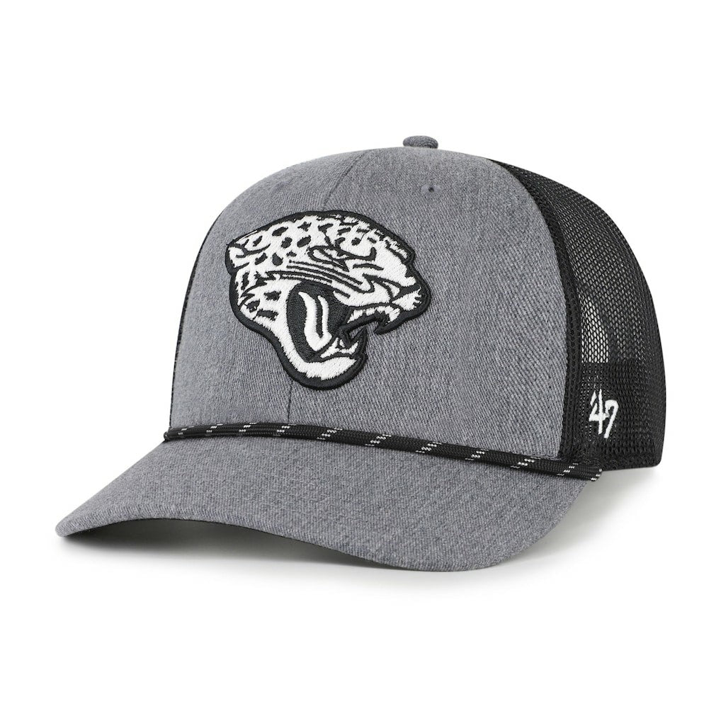 Jacksonville Jaguars '47 Carbon Rope Trucker Adjustable Hat Heather Charcoal - 47 brand