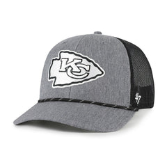 Kansas City Chiefs '47 Carbon Rope Trucker Adjustable Hat Heather Charcoal - 47 brand