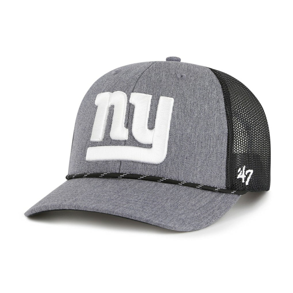 New York Giants '47 Carbon Rope Trucker Adjustable Hat Heather Charcoal - 47 brand