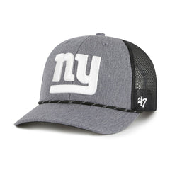 New York Giants '47 Carbon Rope Trucker Adjustable Hat Heather Charcoal - 47 brand