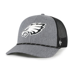 Philadelphia Eagles '47 Carbon Rope Trucker Adjustable Hat Heather Charcoal - 47 brand