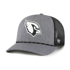 Arizona Cardinals '47 Carbon Rope Trucker Adjustable Hat Heather Charcoal - 47 brand