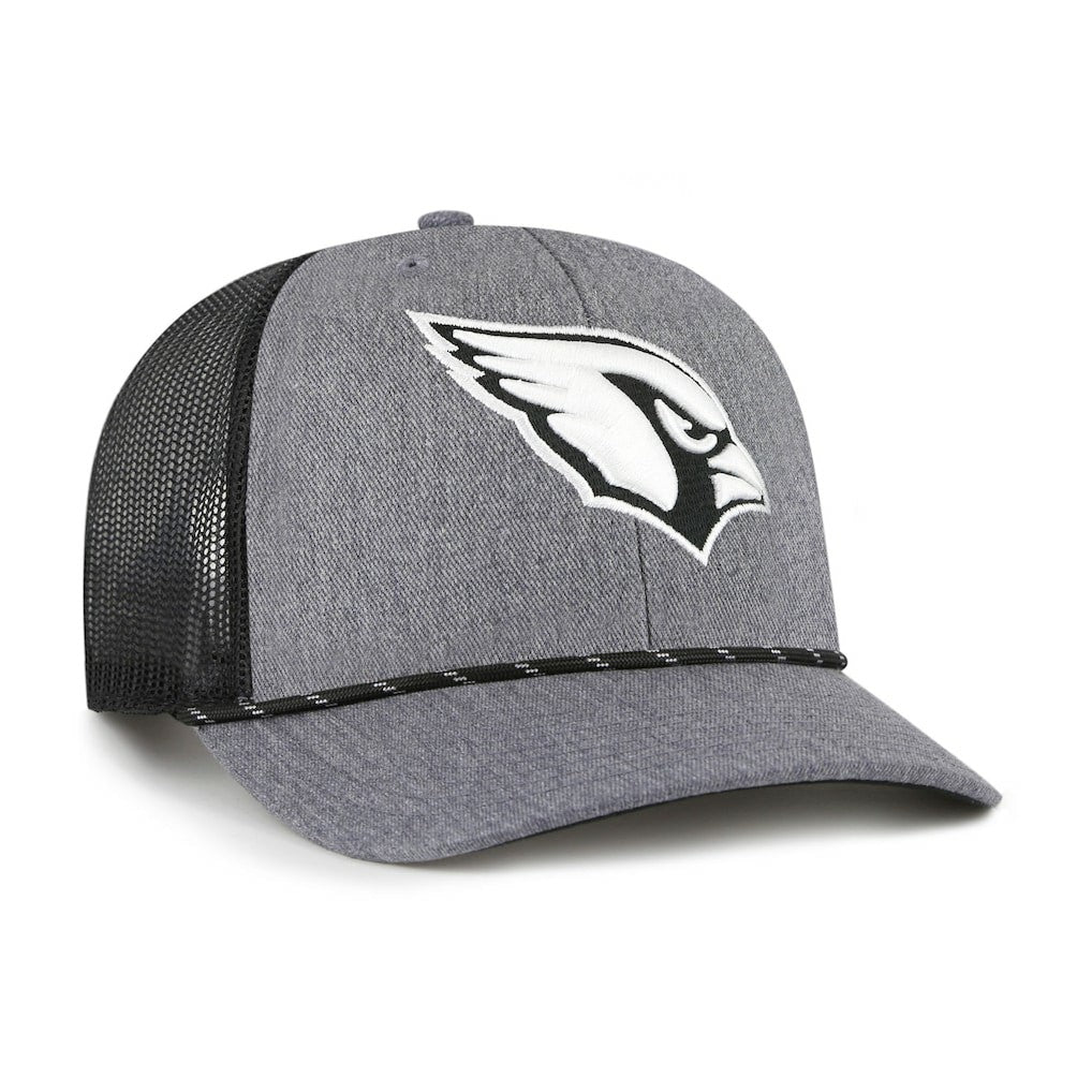 Arizona Cardinals '47 Carbon Rope Trucker Adjustable Hat Heather Charcoal - 47 brand