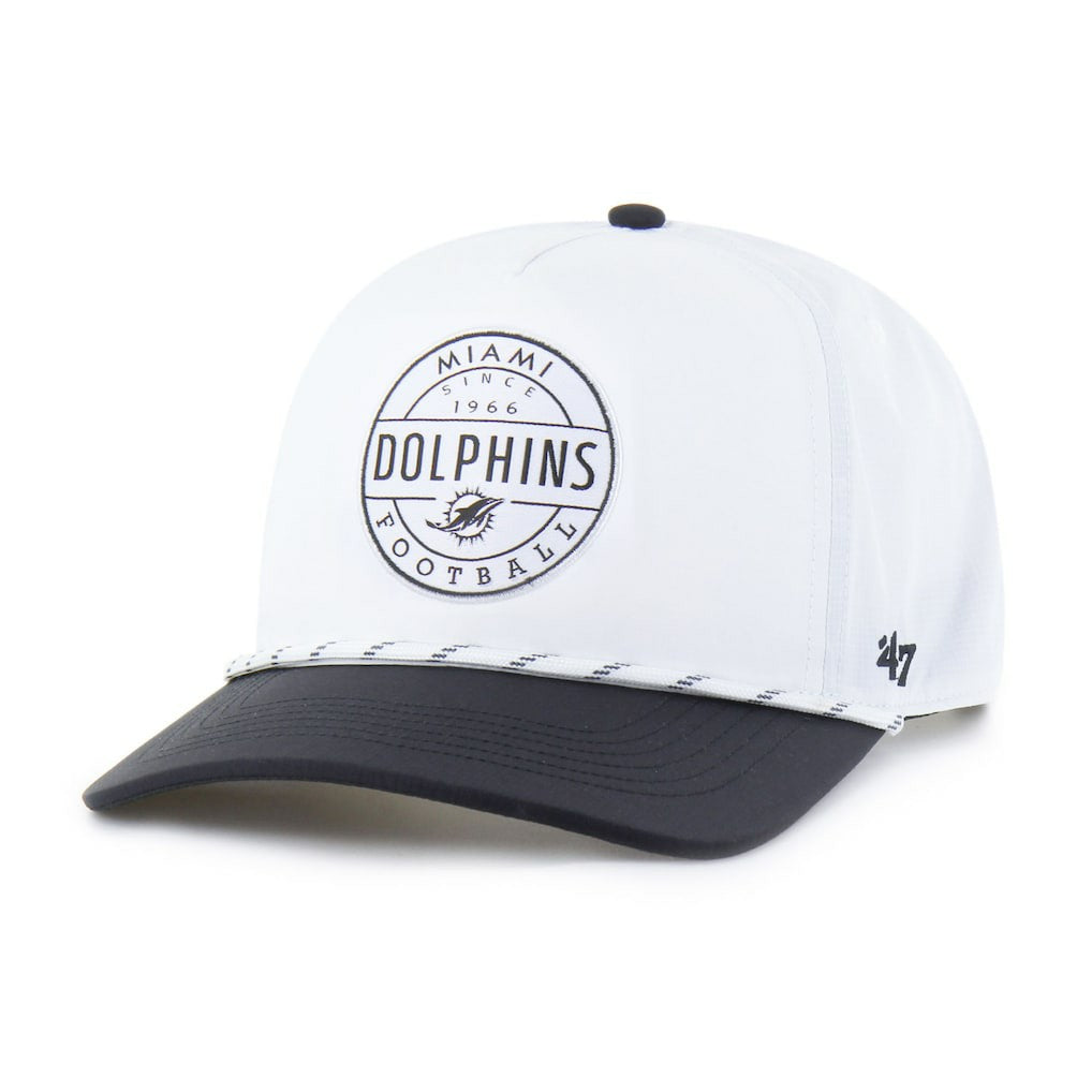 Miami Dolphins '47 Suburbia Hitch Two-Tone Adjustable Hat White/Black - 47 brand