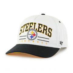 Pittsburgh Steelers '47 Roscoe Two-Toned Hitch Adjustable Hat White/Black - 47 brand