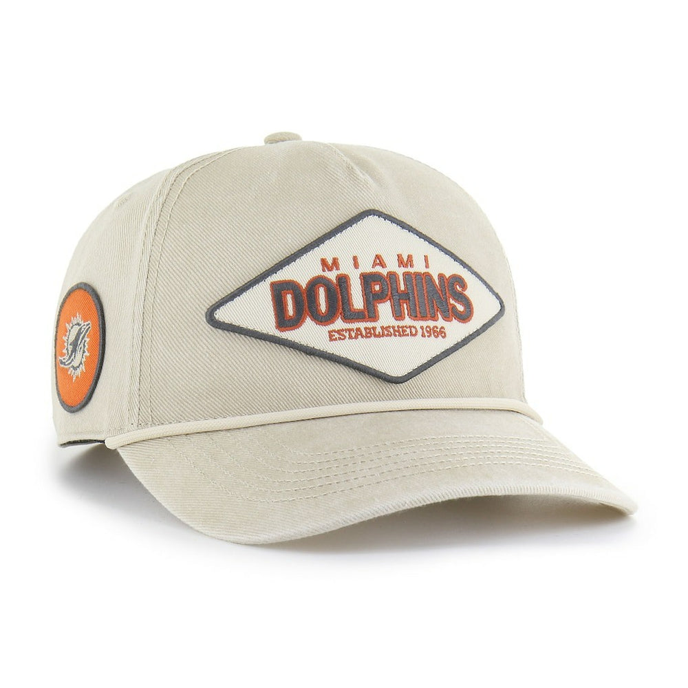 Miami Dolphins '47 Cairn Hitch Adjustable Hat Khaki - 47 brand