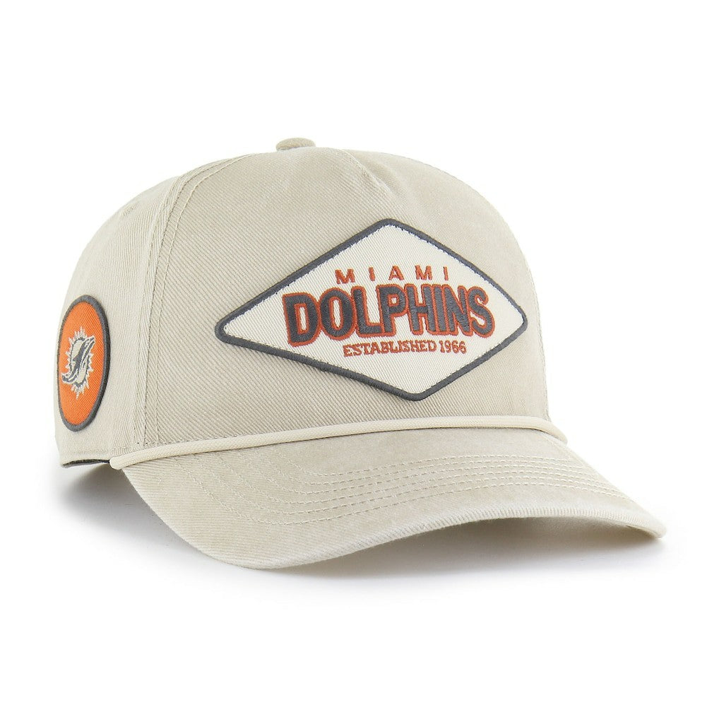 Miami Dolphins '47 Cairn Hitch Adjustable Hat Khaki - 47 brand