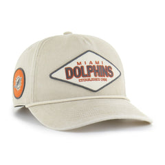 Miami Dolphins '47 Cairn Hitch Adjustable Hat Khaki - 47 brand
