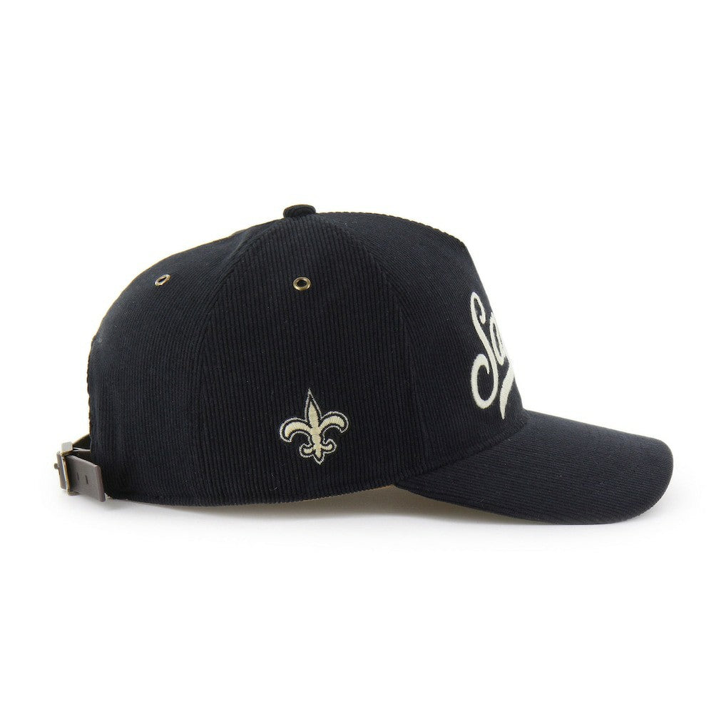 New Orleans Saints '47 Golden Age Corduroy Hitch Adjustable Hat Black - 47 brand