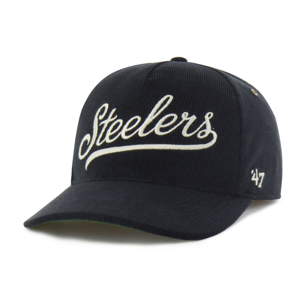 Pittsburgh Steelers '47 Golden Age Corduroy Hitch Adjustable Hat Black - 47 brand