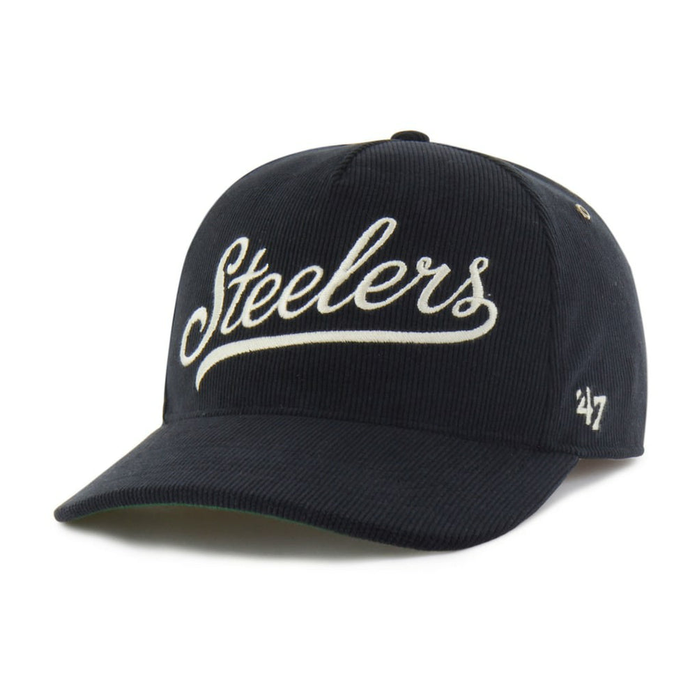 Pittsburgh Steelers '47 Golden Age Corduroy Hitch Adjustable Hat Black - 47 brand