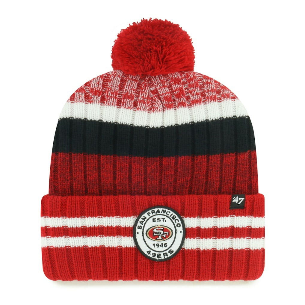 San Francisco 49ers '47 Quiver Cuffed Knit Hat with Pom - 47 brand