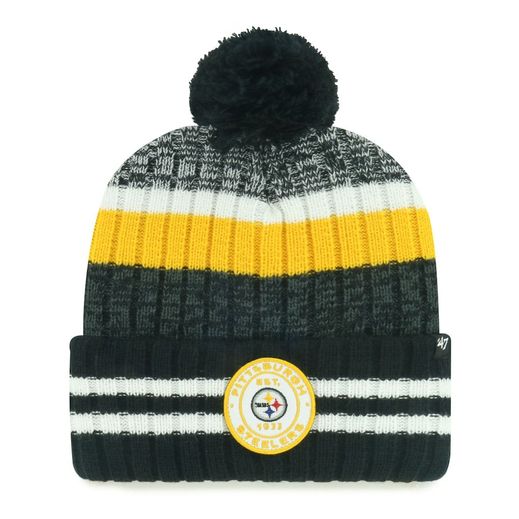 Pittsburgh Steelers '47 Quiver Cuffed Knit Hat with Pom - 47 brand