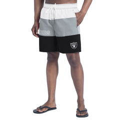 Las Vegas Raiders G-III Sports by Carl Banks Sunrise Volley Swim Shorts Black/Silver - NFL