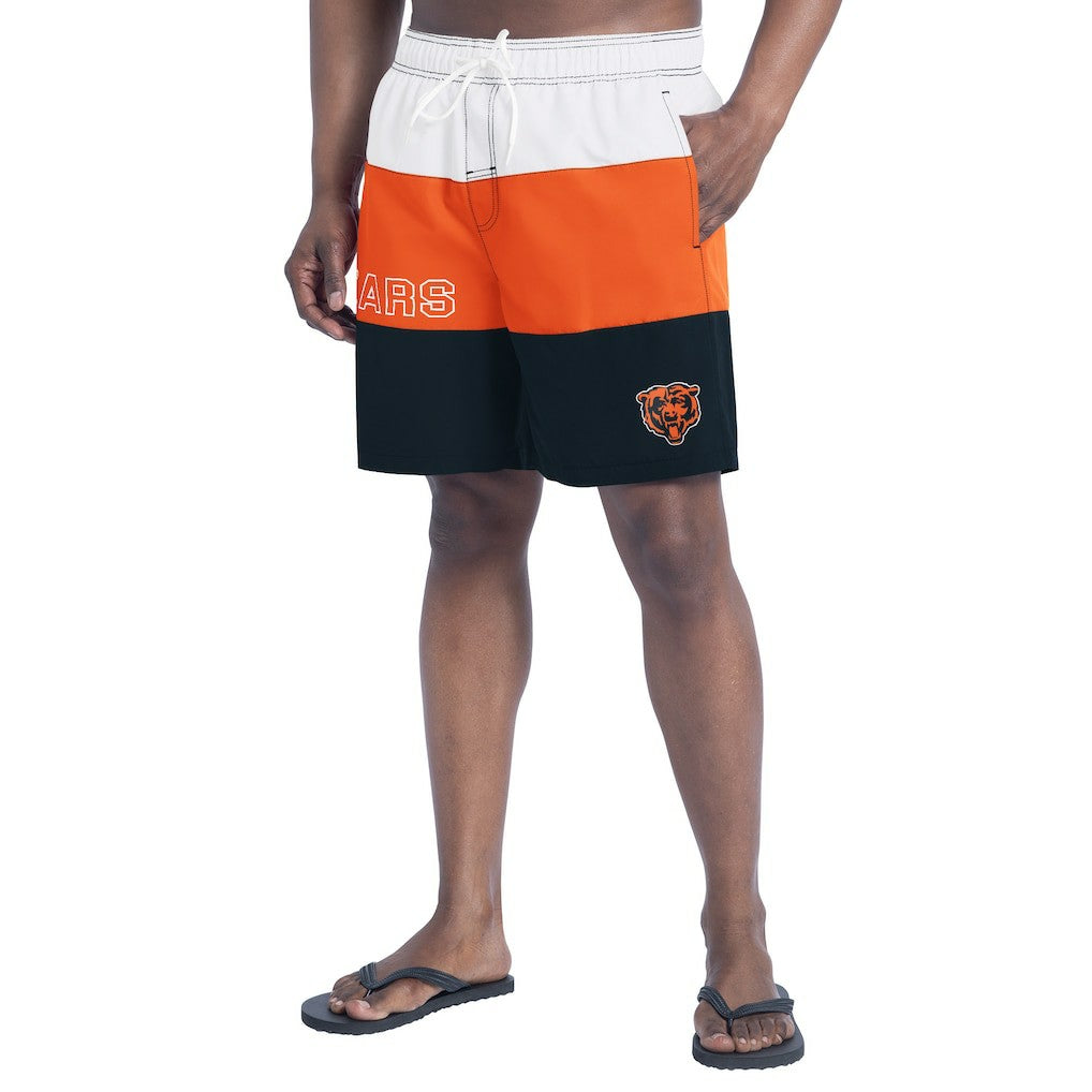 Chicago Bears G-III Sports by Carl Banks Sunrise Volley Swim Shorts Navy/Orange - NFL