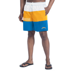 Los Angeles Chargers G-III Sports by Carl Banks Sunrise Volley Swim Shorts Powder Blue/Gold - NFL
