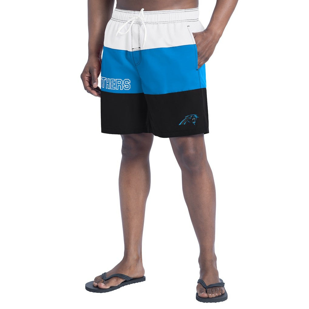 Carolina Panthers G-III Sports by Carl Banks Sunrise Volley Swim Shorts Black/Blue - NFL