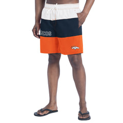 Denver Broncos G-III Sports by Carl Banks Sunrise Volley Swim Shorts Orange/Navy - NFL