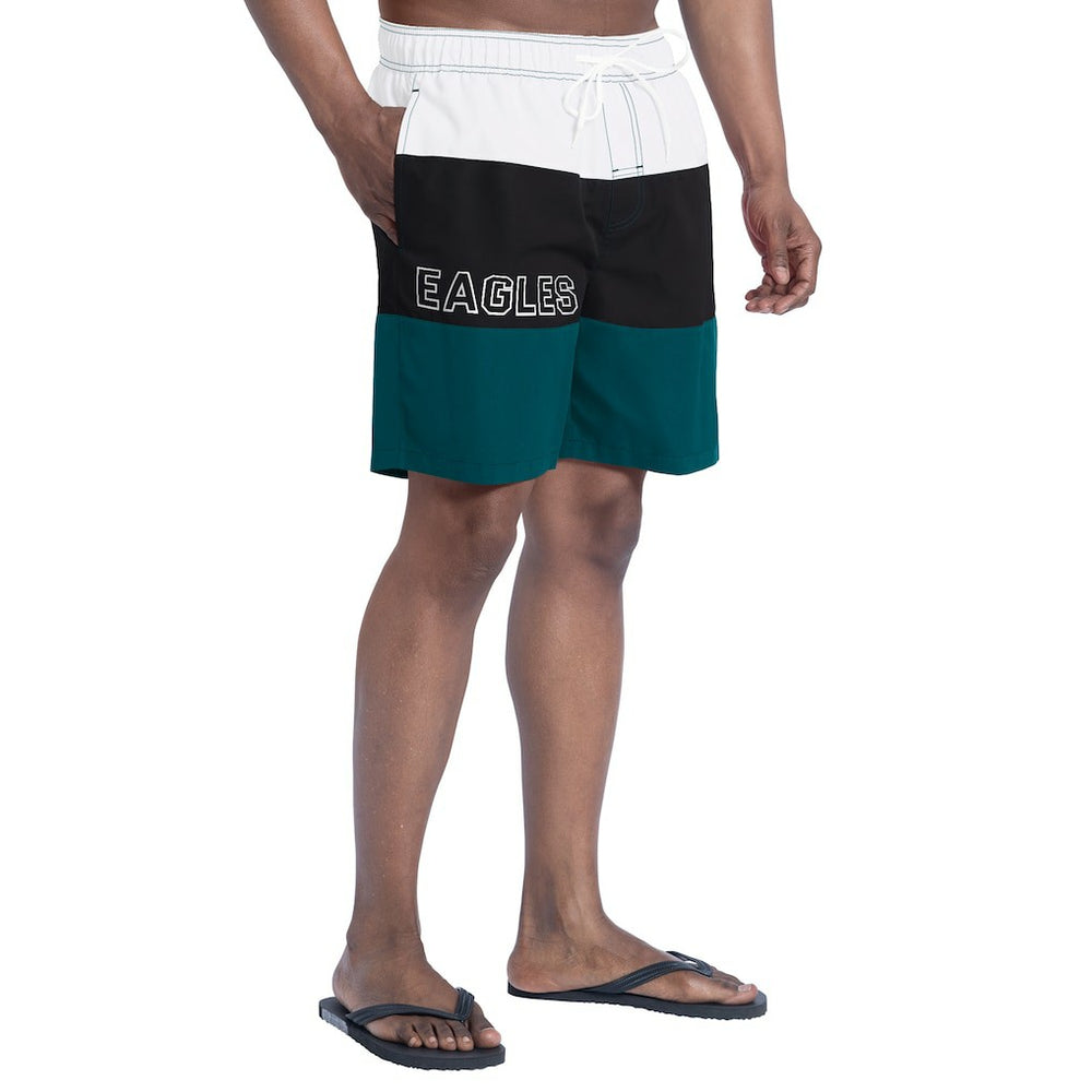 Philadelphia Eagles G-III Sports by Carl Banks Sunrise Volley Swim Shorts Midnight Green/Black - NFL