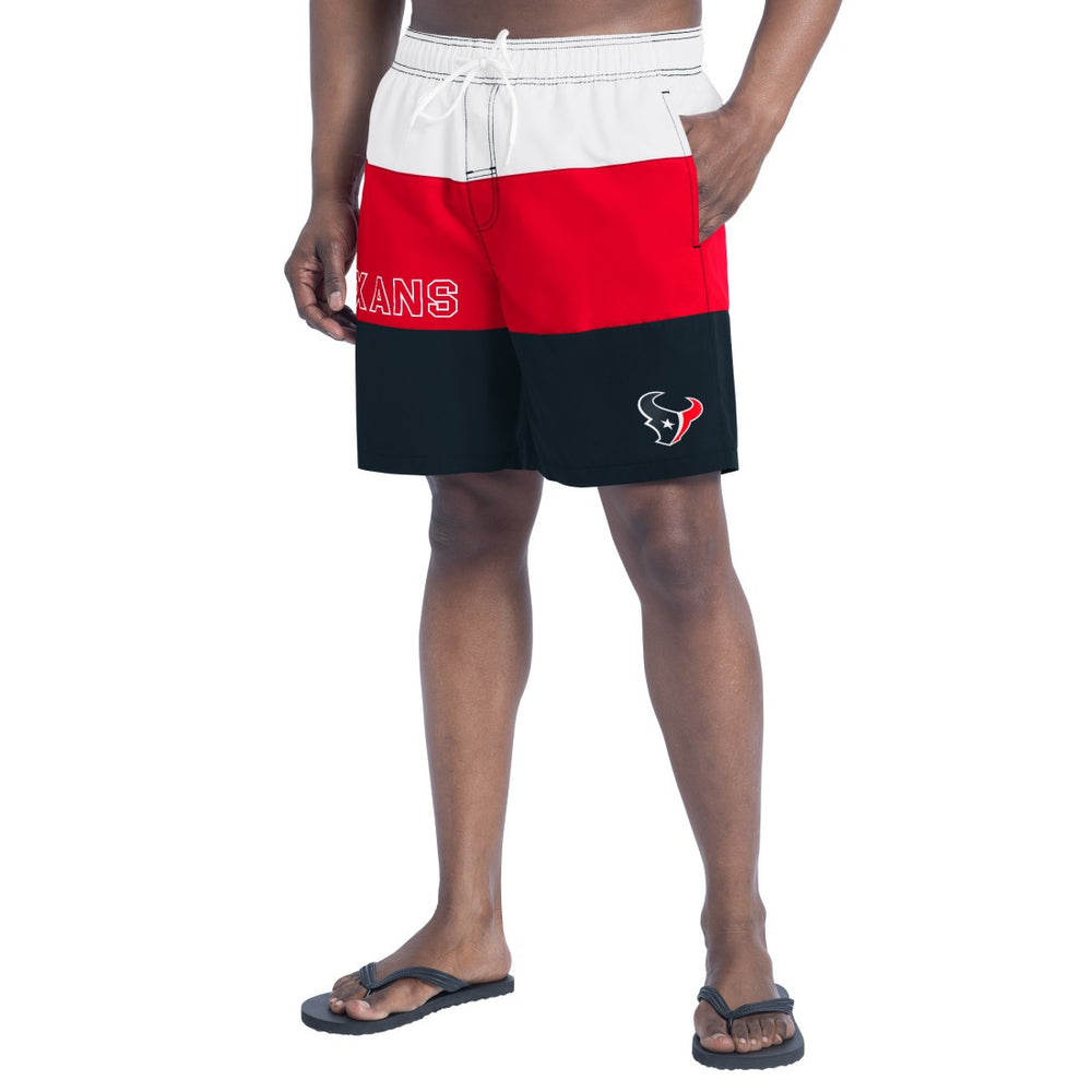 Houston Texans G-III Sports by Carl Banks Sunrise Volley Swim Shorts Navy/Red - NFL