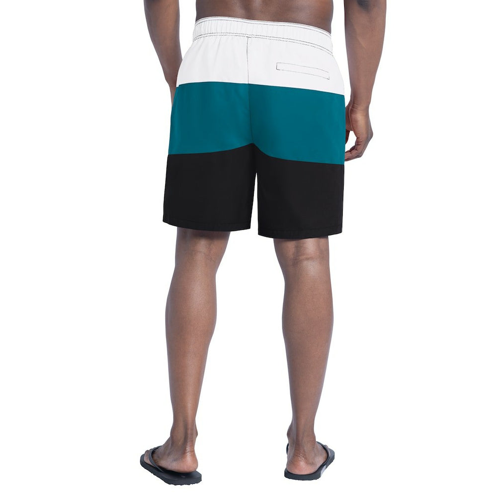 Jacksonville Jaguars G-III Sports by Carl Banks Sunrise Volley Swim Shorts Black/Teal - NFL