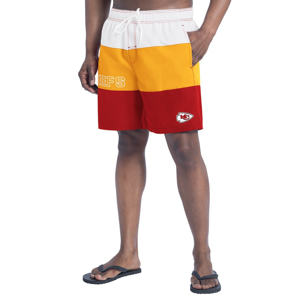 Kansas City Chiefs G-III Sports by Carl Banks Sunrise Volley Swim Shorts Red/Gold - NFL
