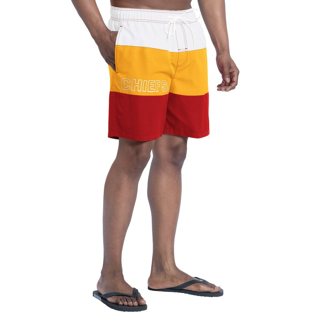 Kansas City Chiefs G-III Sports by Carl Banks Sunrise Volley Swim Shorts Red/Gold - NFL