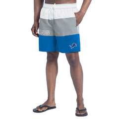 Detroit Lions G-III Sports by Carl Banks Sunrise Volley Swim Shorts Blue/Silver - NFL