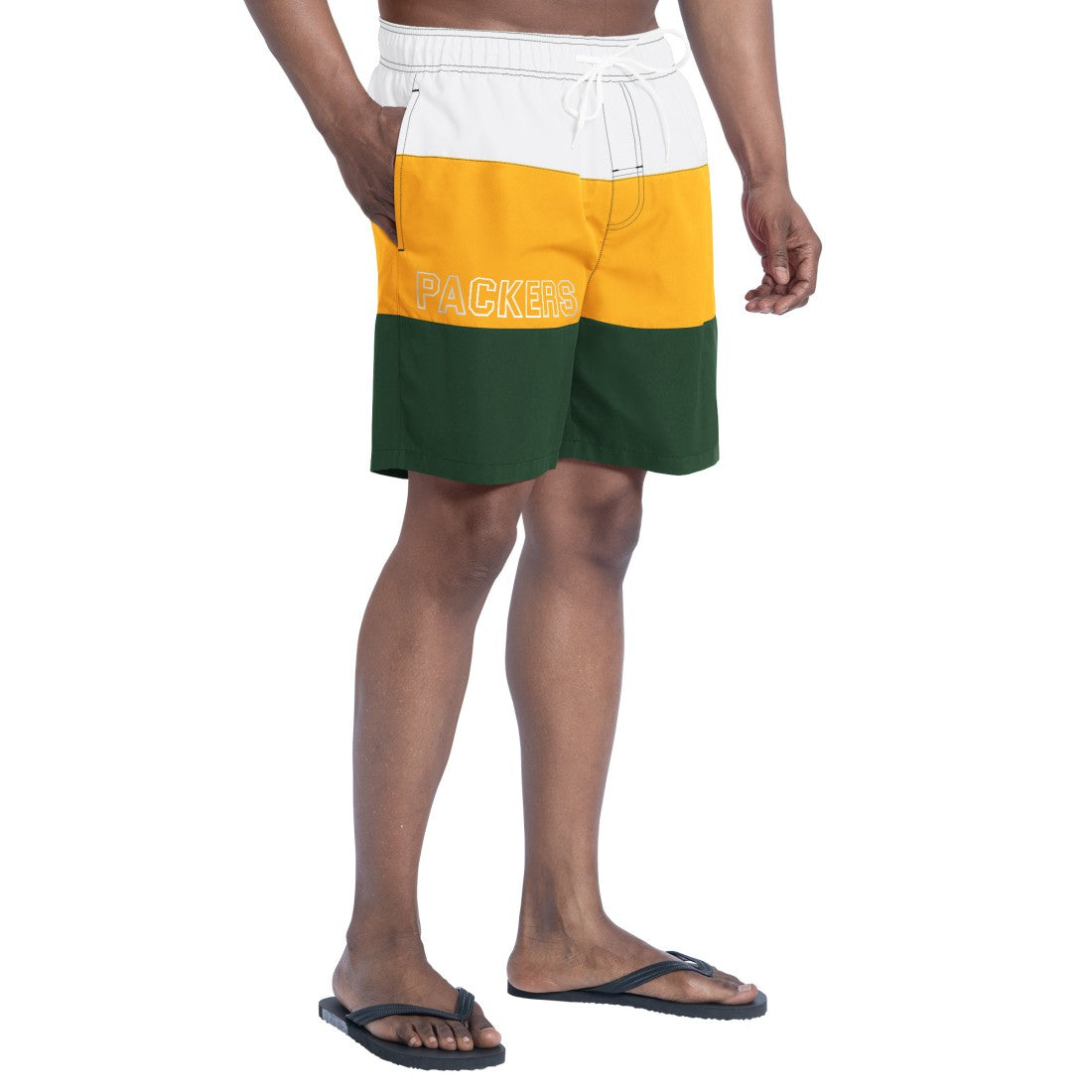 Green Bay Packers G-III Sports by Carl Banks Sunrise Volley Swim Shorts Green/Gold - NFL