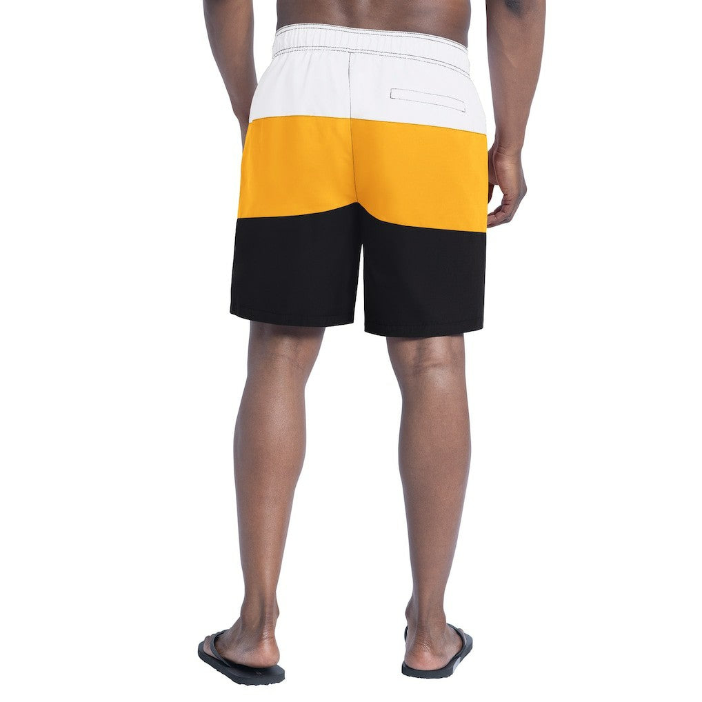 Pittsburgh Steelers G-III Sports by Carl Banks Sunrise Volley Swim Shorts Black/Gold - NFL