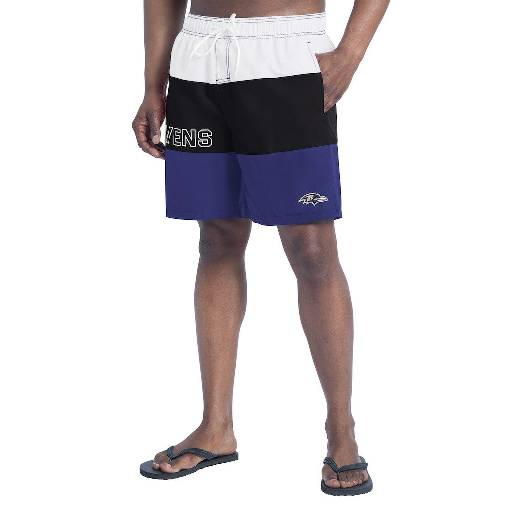 Baltimore Ravens G-III Sports by Carl Banks Sunrise Volley Swim Shorts Purple/Black - NFL