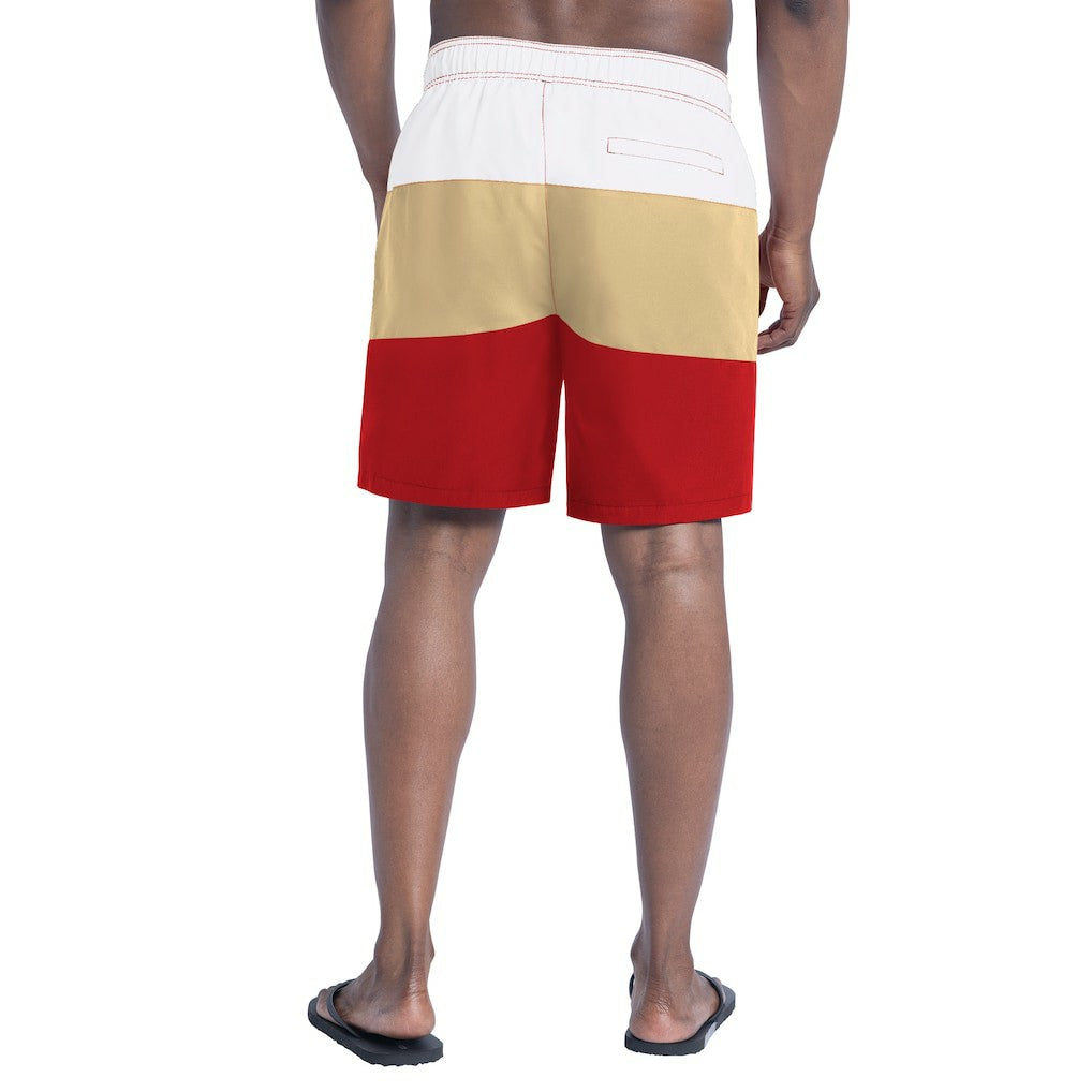 San Francisco 49ers G-III Sports by Carl Banks Sunrise Volley Swim Shorts Scarlet/Gold - NFL