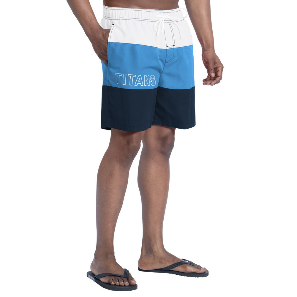 Tennessee Titans G-III Sports by Carl Banks Sunrise Volley Swim Shorts Navy/Light Blue - NFL