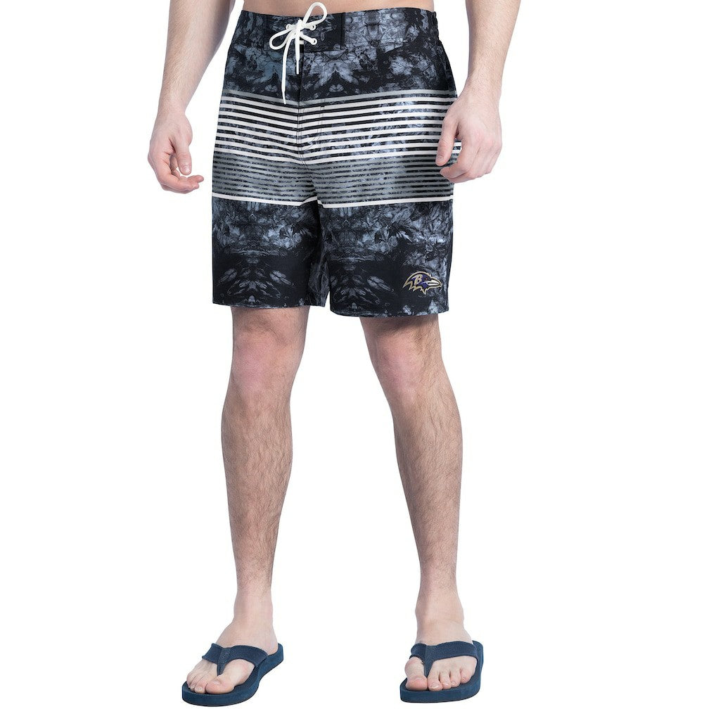 Baltimore Ravens G-III Sports by Carl Banks Horizon Volley Swim Shorts Black/Gray - NFL