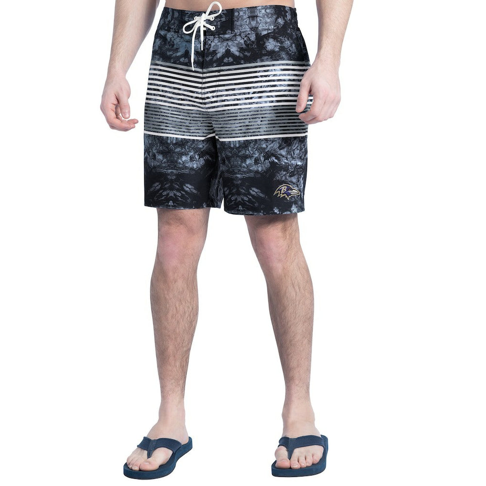 Baltimore Ravens G-III Sports by Carl Banks Horizon Volley Swim Shorts Black/Gray - NFL