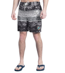 Miami Dolphins G-III Sports by Carl Banks Horizon Volley Swim Shorts Black/Gray - NFL