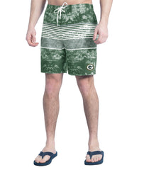 Green Bay Packers G-III Sports by Carl Banks Horizon Volley Swim Shorts Green/Gray - NFL