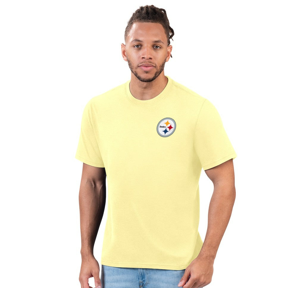Pittsburgh Steelers Margaritaville Wastin' Away T-Shirt Yellow - NFL
