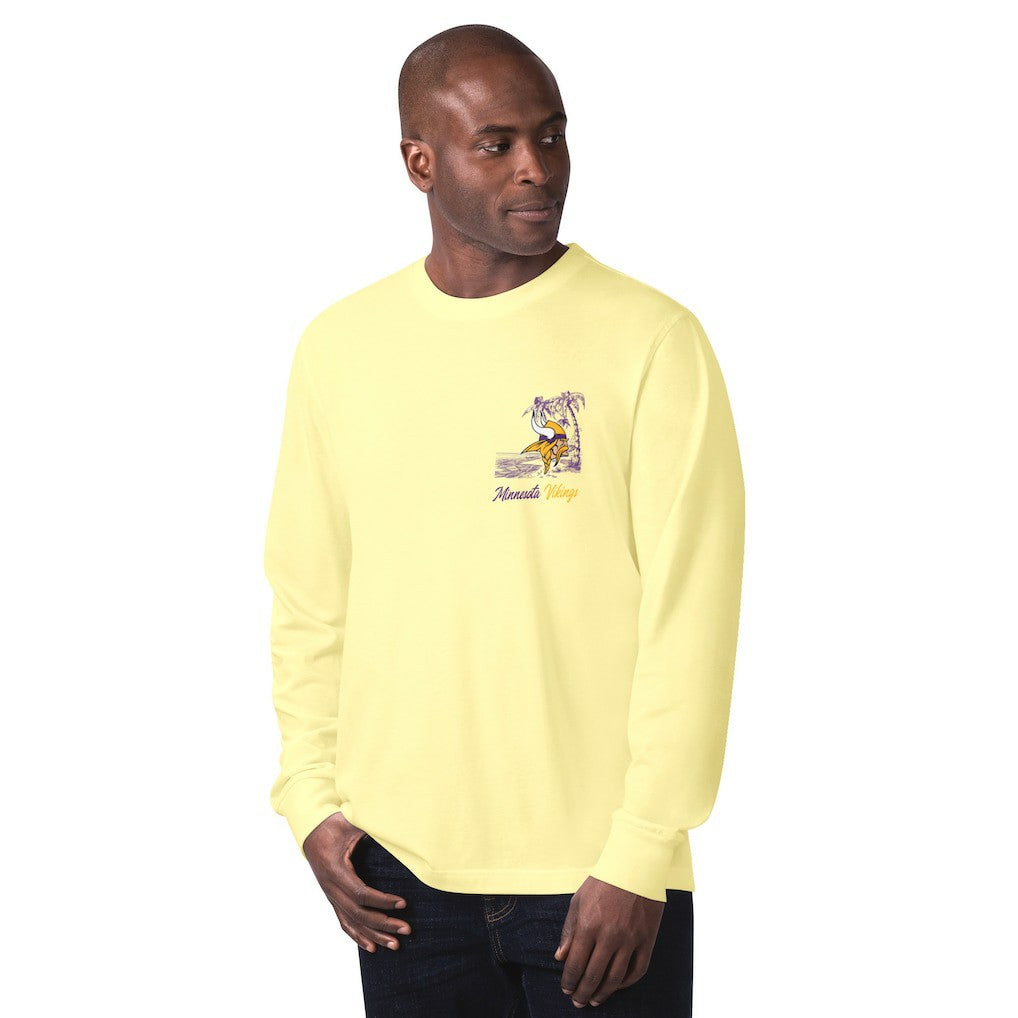 Minnesota Vikings Margaritaville It's Five O'Clock Somewhere Long Sleeve T-Shirt Yellow - NFL