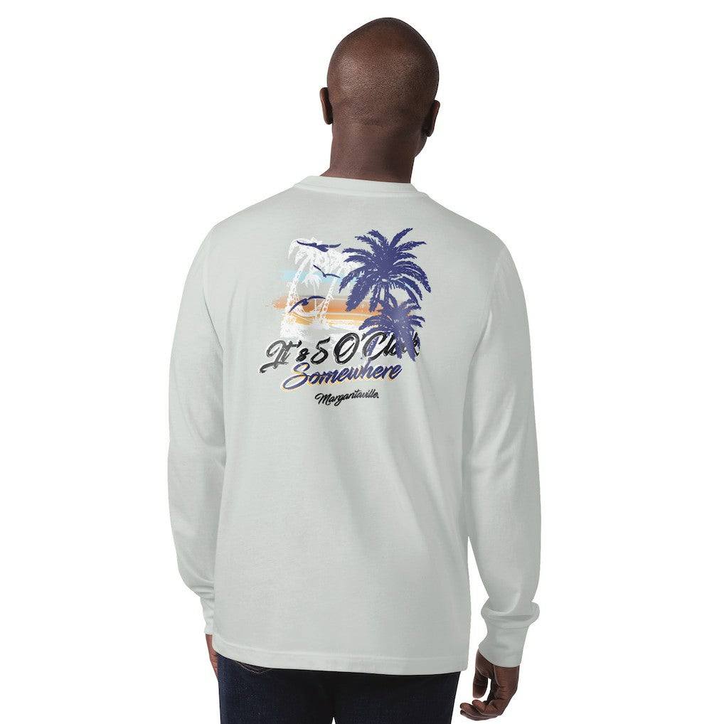 Baltimore Ravens Margaritaville It's Five O'Clock Somewhere Long Sleeve T-Shirt Gray - NFL