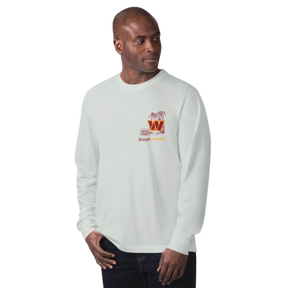 Washington Commanders Margaritaville It's Five O'Clock Somewhere Long Sleeve T-Shirt Gray - NFL