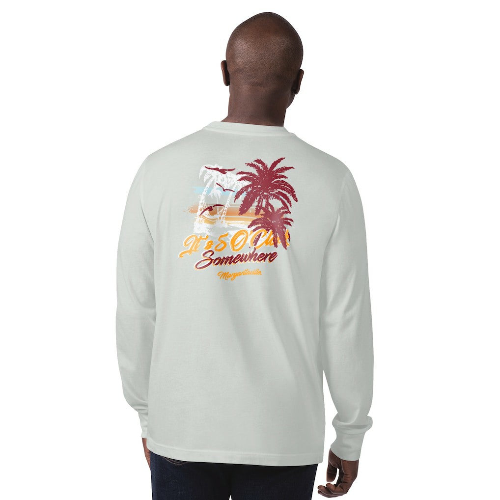 Washington Commanders Margaritaville It's Five O'Clock Somewhere Long Sleeve T-Shirt Gray - NFL